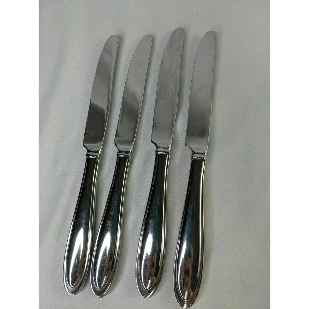 Lenox Medford Stainless Glossy 18/10 Flatware Knife‎ Lot of 4